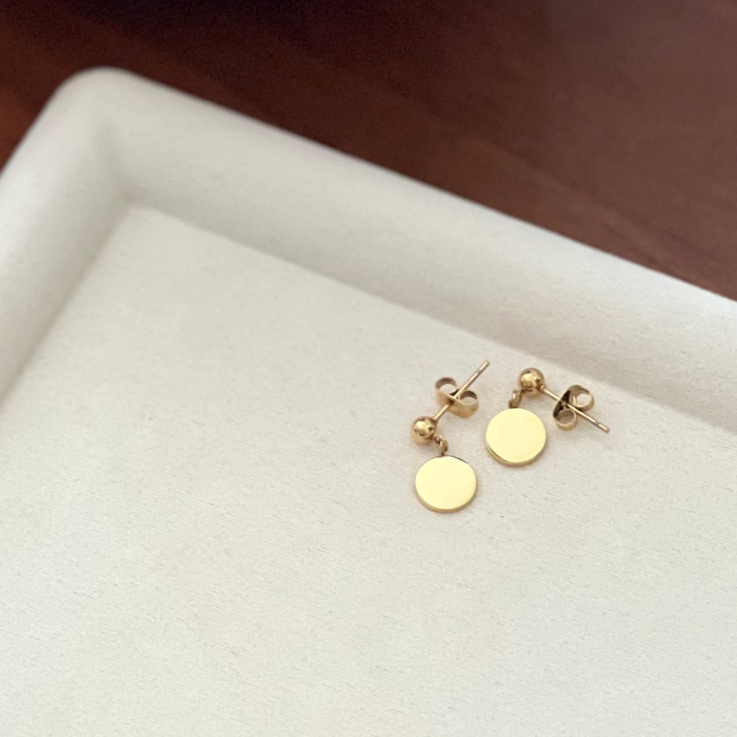Dangle Disc Studs