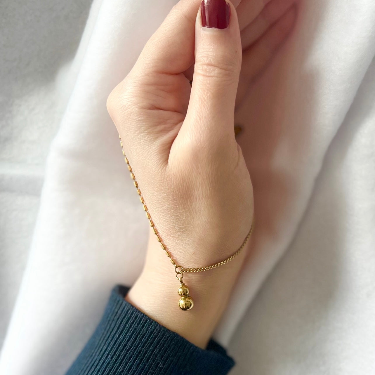Stacked Ball Anklet