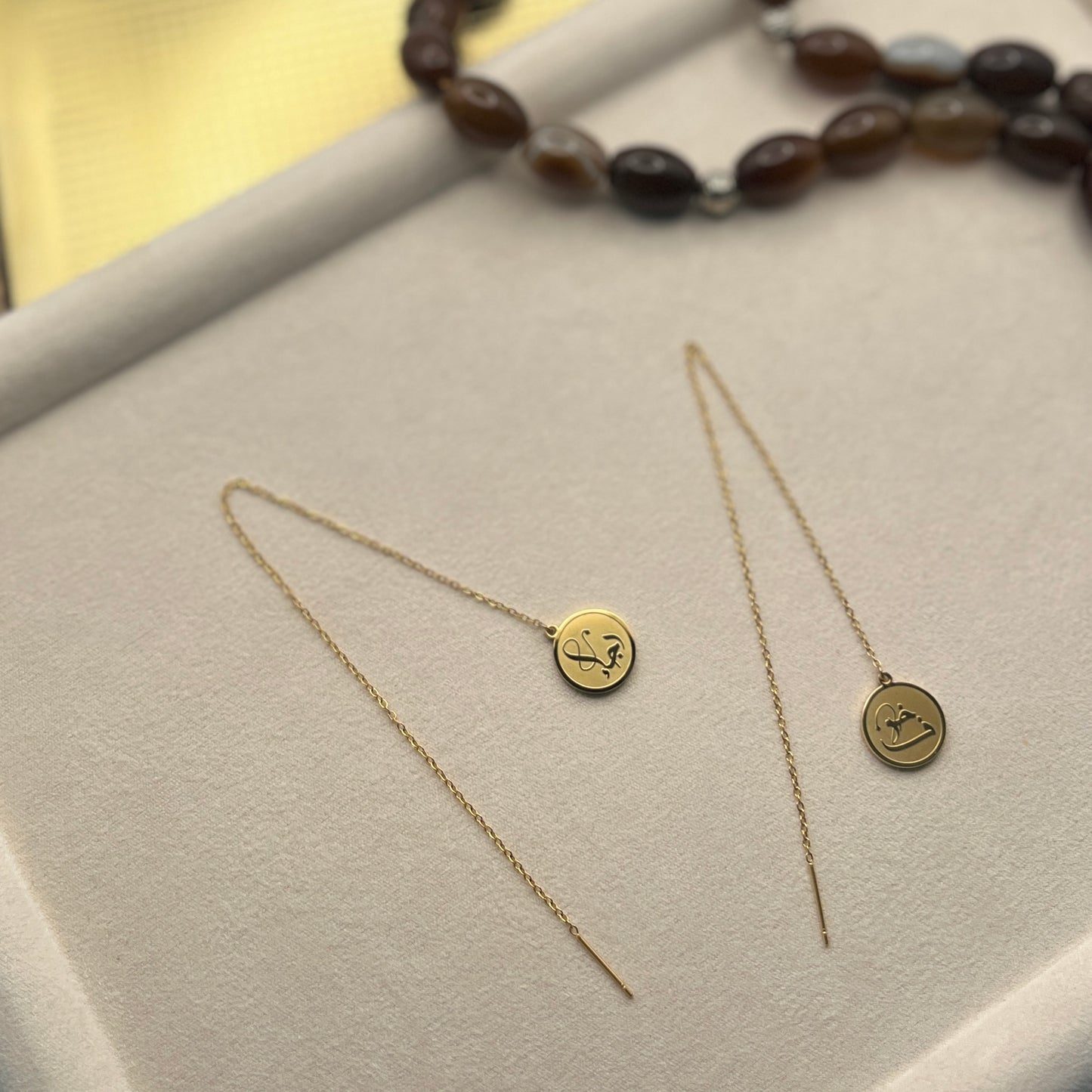 Hope and Fear (رَجَاء and خَوْف | Raja and Khawf) Threader Earrings