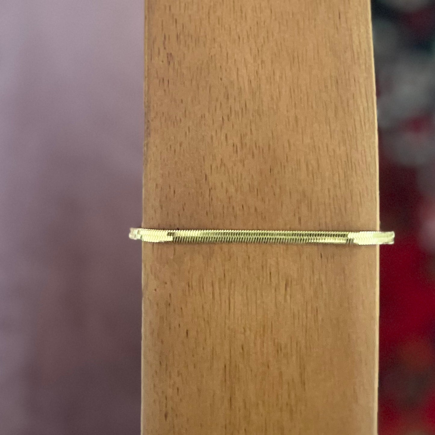 Thin Herringbone Anklet