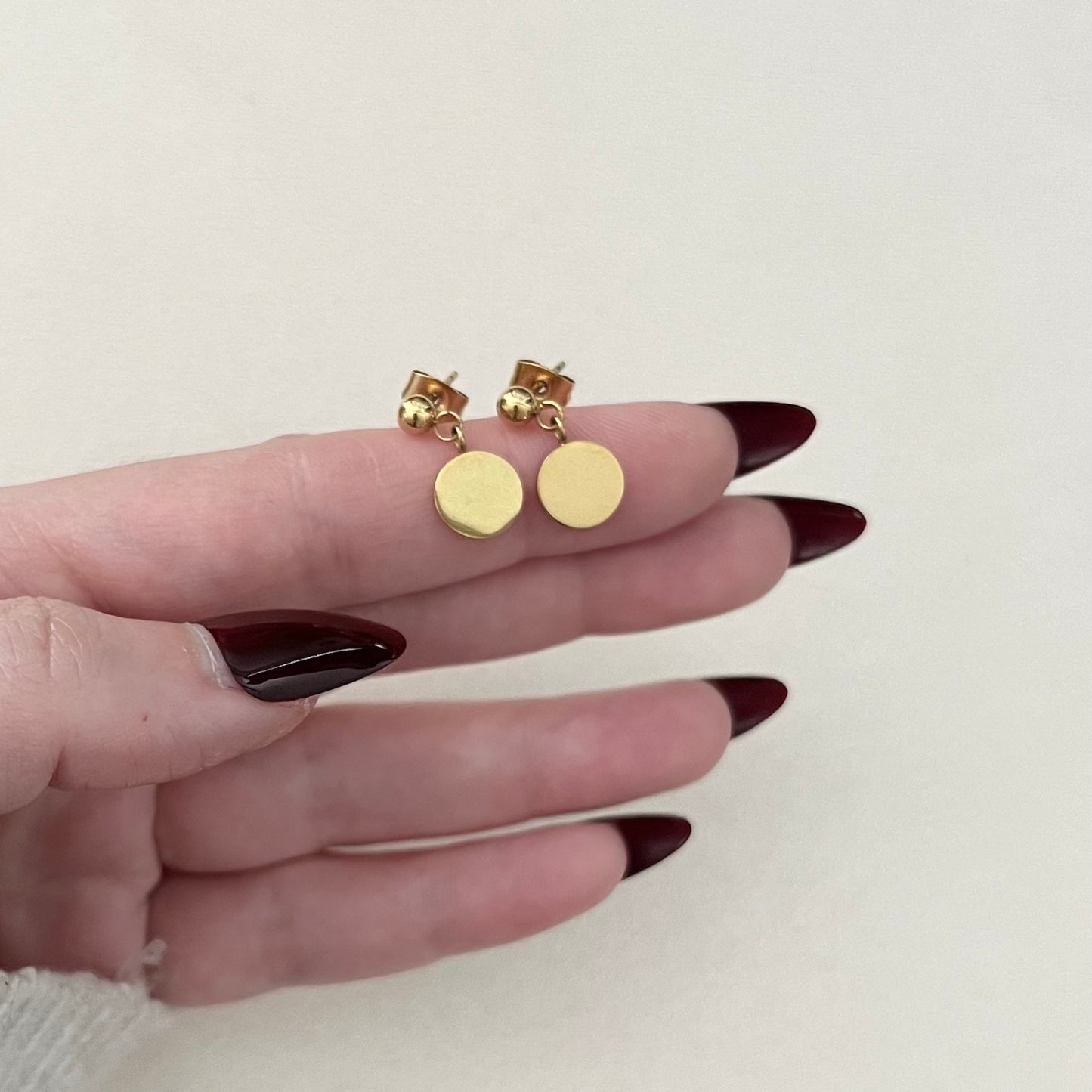 Dangle Disc Studs