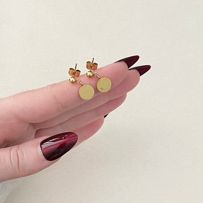 Dangle Disc Studs