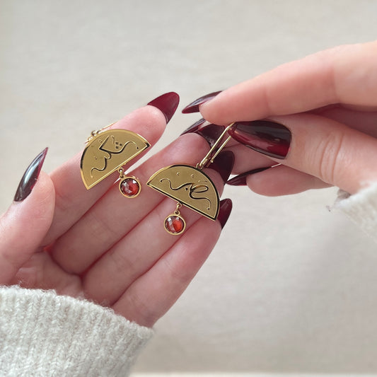 Patience and Gratitude (صابر and شكر | Sabr and Shukr) Earrings