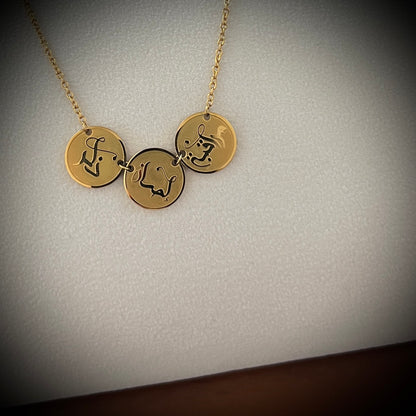 Mindfulness Excellence and Remembrance (إحسان مُراقبة and ذِكْر | Muraqabah Ihsan and Dhikr) Choker Necklace