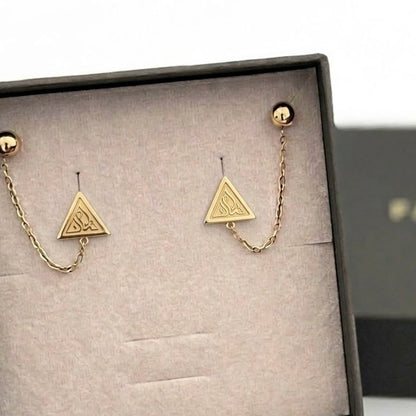 Iman (Faith) Double Piercing Earrings