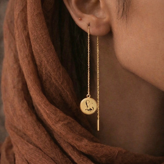 Raja and Khawf (Hope and Fear) Threader Earrings