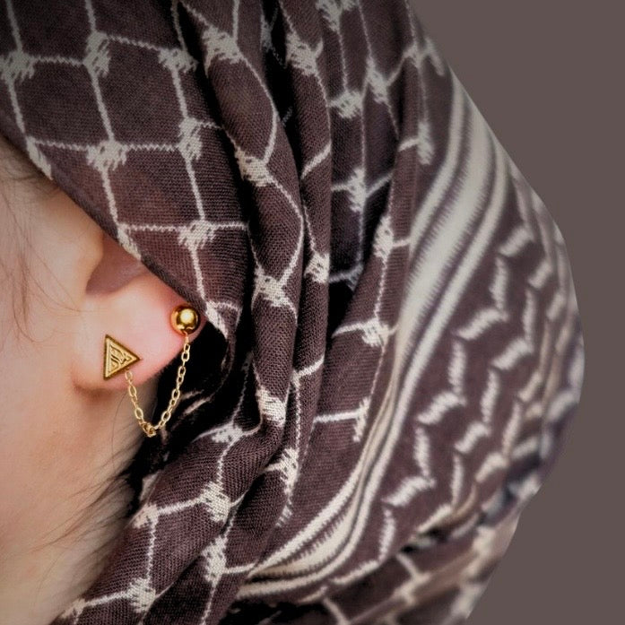 Faith (إِيمَان | Iman) Double Piercing Earrings