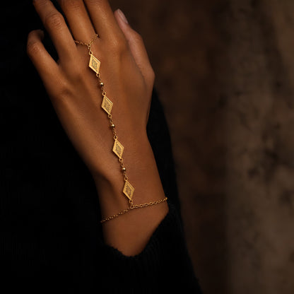 Diamond Tapestry Hand Chain