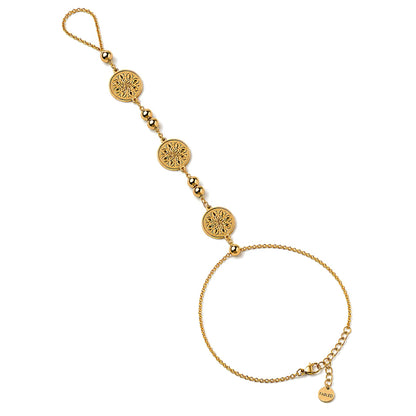 Floral Coin Hand Chain
