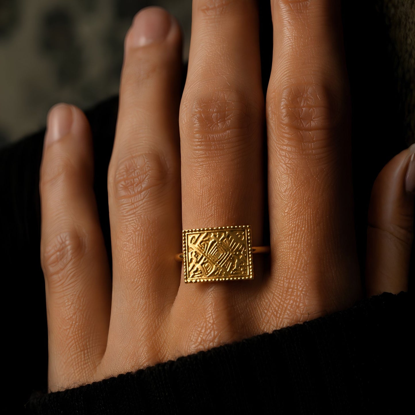 Gold Tapestry Ring